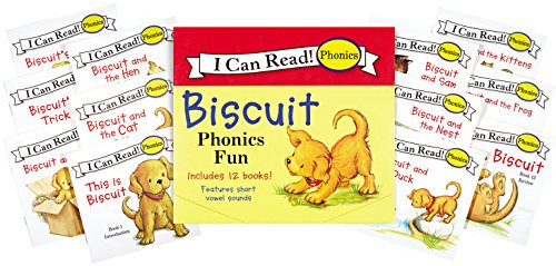 Biscuit 12-Book Phonics Fun! (A Box of 12 Mini-Books Featuring Short and Long Vowel Sounds) by Alyssa Satin Capucilli, Pat Schories, 9780061432040