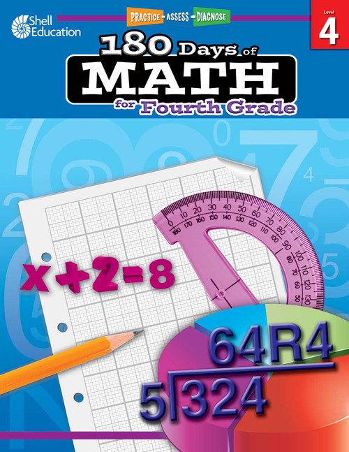 180 Days®: Math for Fourth Grade (Practice, Assess, Diagnose) by Jodene Lynn Smith, Jodene Smith, Jodene Smith, Jodene Smith, 9781425808075