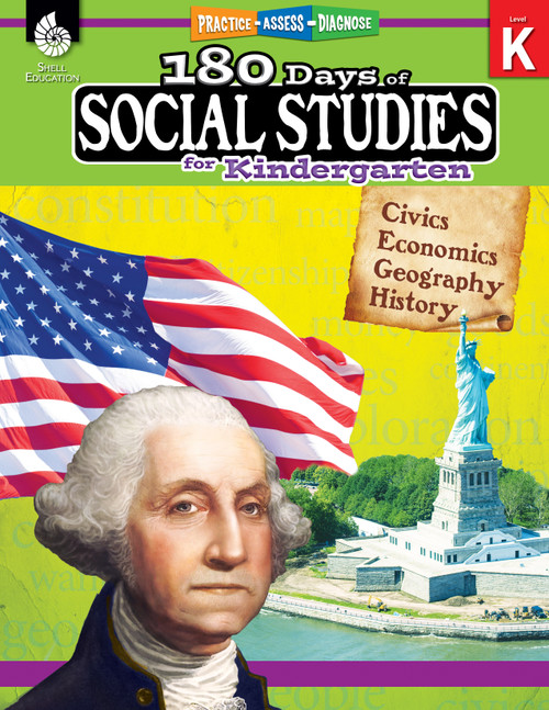 180 Days®: Social Studies for Kindergarten (Practice, Assess, Diagnose) by Kathy Flynn, 9781425813925