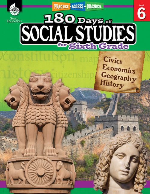 180 Days®: Social Studies for Sixth Grade (Practice, Assess, Diagnose) by Kathy Flynn, Terri McNamara, Marla Tomlinson, 9781425813987
