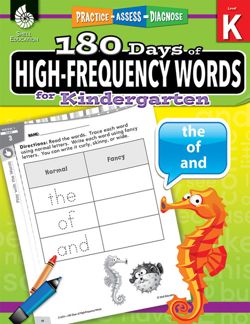180 Days™: High-Frequency Words for Kindergarten (Practice, Assess, Diagnose) by Jessica Hathaway, Jesse Hathaway, 9781425816339