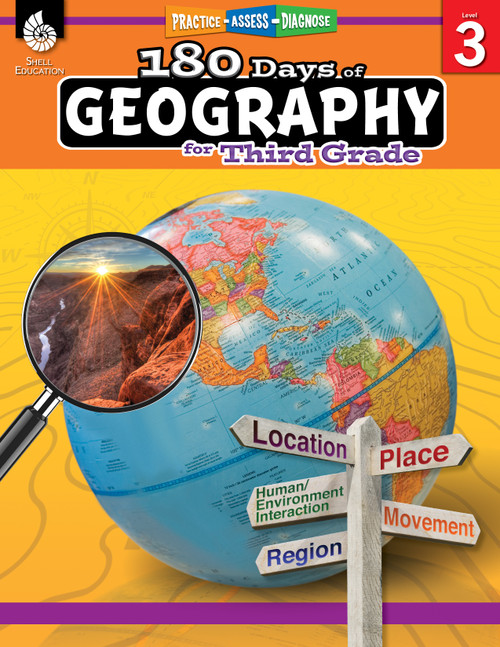 180 Days™: Geography for Third Grade (Practice, Assess, Diagnose) by Saskia Lacey, 9781425833046
