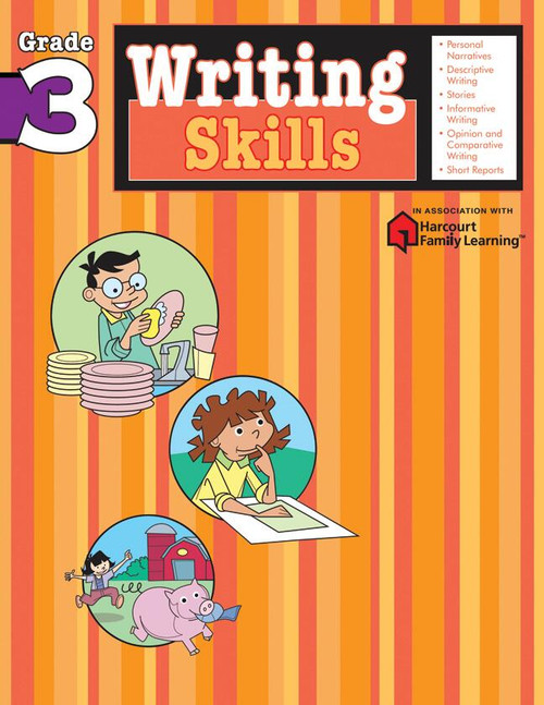 Writing Skills: Grade 3 (Flash Kids Harcourt Family Learning) by Flash Kids Editors, 9781411404816