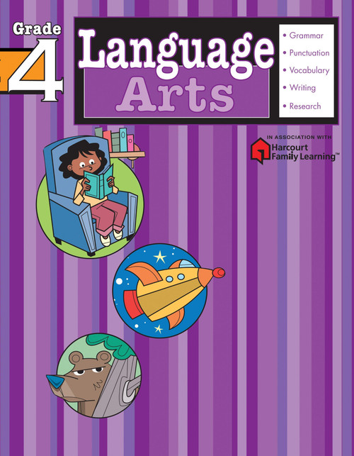 Language Arts: Grade 4 (Flash Kids Harcourt Family Learning) by Flash Kids Editors, 9781411404120