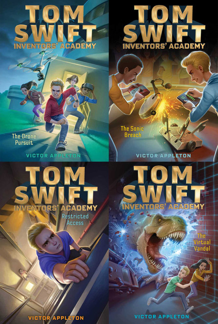 Tom Swift Inventors' Academy Starter Pack Collected Set (The Drone Pursuit; The Sonic Breach; Restricted Access; The Virtual Vandal) by Victor Appleton, 9781534455740