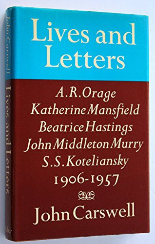 Lives and Letters (Literary reminiscence) by John Carswell, 9780811206815