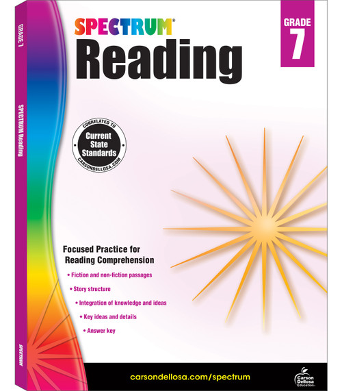 Spectrum Reading Workbook, Grade 7 by Spectrum, 9781483812205