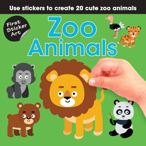First Sticker Art: Zoo Animals (Use Stickers to Create 20 Cute Zoo Animals) by Paul Calver, Toby Reynolds, Ksenya Savva, 9781438012483