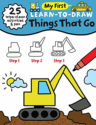 My First Learn-To-Draw: Things That Go ((25 Wipe Clean Activities + Dry Erase Marker)) by Anna Madin, Charlotte Pepper, 9781728223728