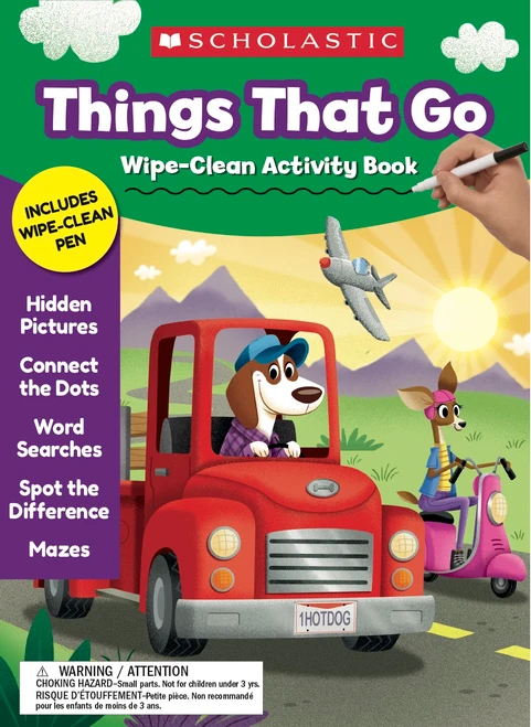 Things That Go Wipe-Clean Activity Book by Scholastic, 9781338572377