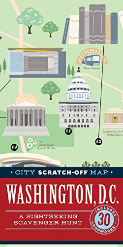 City Scratch-Off Map: Washington, D.C. (A Sightseeing Scavenger Hunt) by Christina Henry de Tessan, 9781452149974