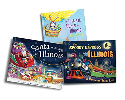 Illinois Books for Kids Gift Set (Miniature Edition) by Lily Jacobs, Robert Dunn, Eric James, Marcin Piwowarski, Steve Smallman, 9781728241937