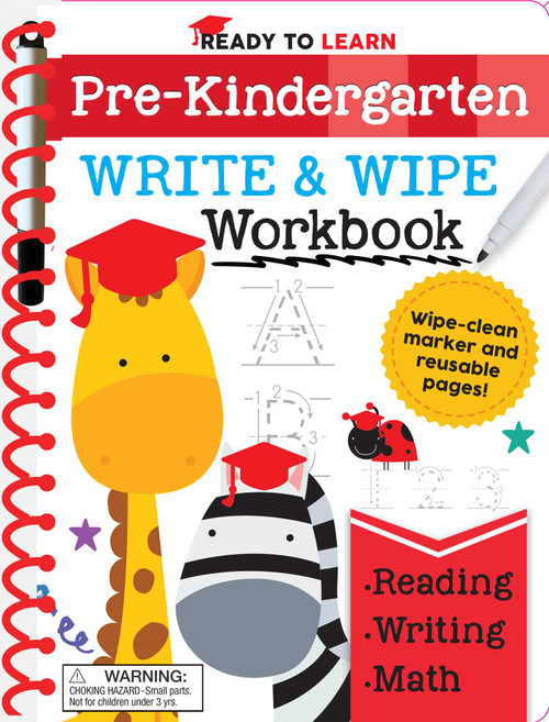 Ready to Learn: Pre-Kindergarten Write and Wipe Workbook (Counting, Shapes, Letter Practice, Letter Tracing, and More!) by Editors of Silver Dolphin Books, 9781645176039