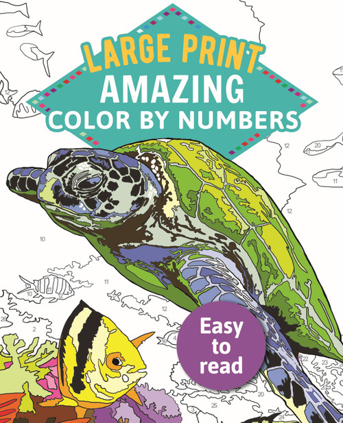 Amazing Color by Numbers Large Print by Arcturus Publishing Limited, 9781789500516