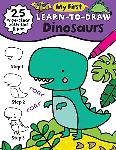 My First Learn-To-Draw: Dinosaurs ((25 Wipe Clean Activities + Dry Erase Marker)) by Anna Madin, Charlotte Pepper, 9781728238876