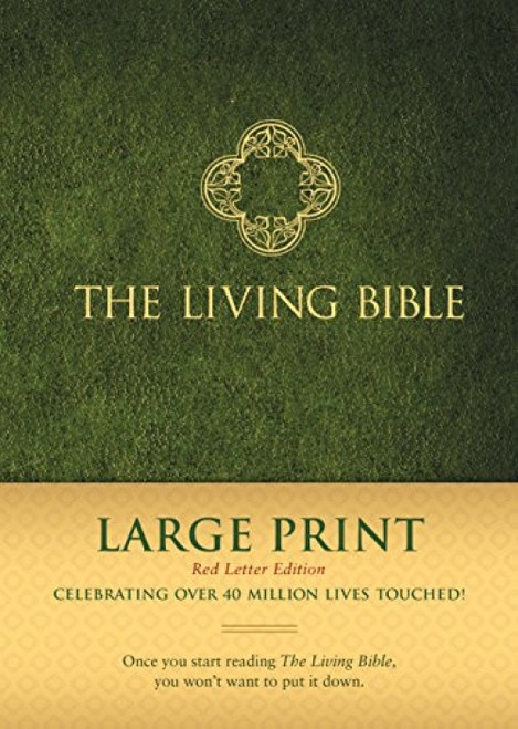 The Living Bible Large Print Red Letter Edition (Hardcover, Green, Red Letter) by New Living Translation, Tyndale, 9781496433503