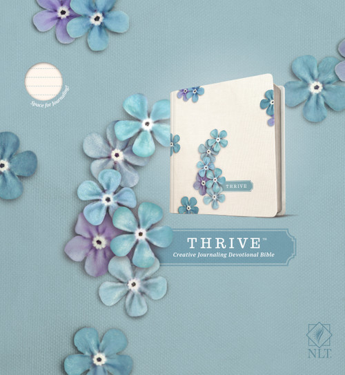 NLT THRIVE Creative Journaling Devotional Bible (Hardcover, Sky Blue) by New Living Translation, Tyndale, Sheri Rose Shepherd, 9781414368139