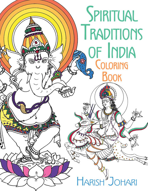 Spiritual Traditions of India Coloring Book by Harish Johari, 9781620556290