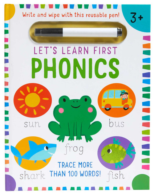 Let's Learn: First Phonics ((Early Reading Skills, Letter Writing Workbook, Pen Control, Write and Wipe)) by Insight Kids, 9781647220433