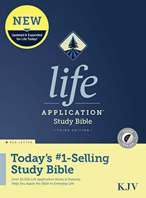 KJV Life Application Study Bible, Third Edition (Hardcover, Indexed, Red Letter) by Tyndale, 9781496439741