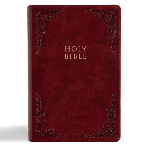 KJV Large Print Personal Size Reference Bible, Burgundy LeatherTouch by Holman Bible Publishers, 9781087743004