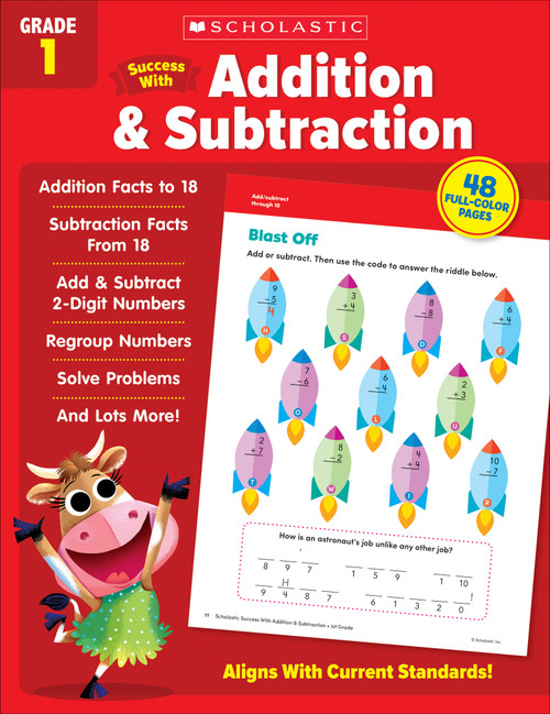 Scholastic Success with Addition & Subtraction Grade 1 Workbook by Scholastic Teaching Resources, 9781338798272