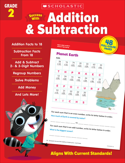 Scholastic Success with Addition & Subtraction Grade 2 Workbook by Scholastic Teaching Resources, 9781338798296