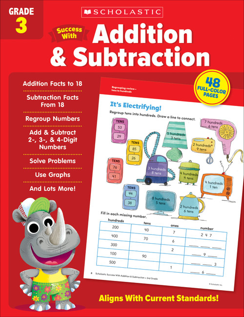 Scholastic Success with Addition & Subtraction Grade 3 Workbook by Scholastic Teaching Resources, 9781338798302