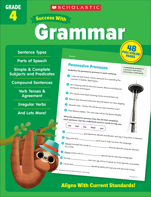Scholastic Success with Grammar Grade 4 Workbook by Scholastic Teaching Resources, 9781338798418