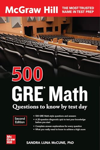 500 GRE Math Questions to Know by Test Day, Second Edition by Sandra Luna McCune, 9781264278190