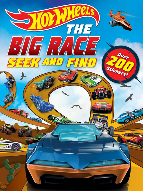 Hot Wheels: The Big Race Seek and Find (100% Officially Licensed by Mattel, Over 200 Stickers, Perfect for Car Rides for Kids Ages 4 to 8 Years Old) by Mattel, 9781499813111