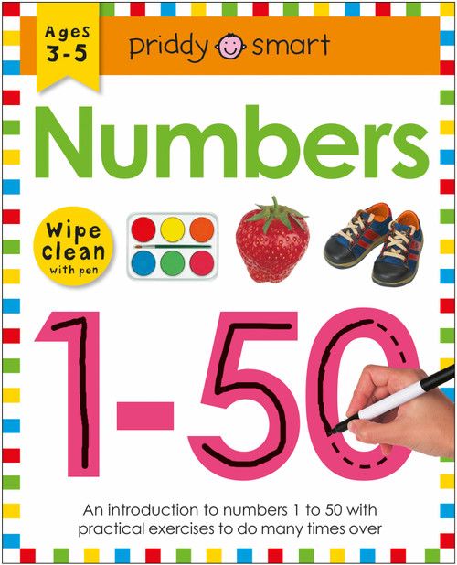 Wipe Clean Workbook: Numbers 1-50 (Ages 3-5; wipe-clean with pen) by Roger Priddy, 9780312521912