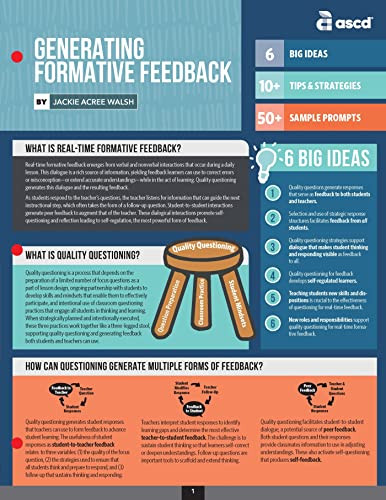 Generating Formative Feedback (Quick Reference Guide) by Jackie Acree Walsh, 9781416631255