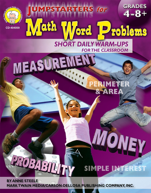 Jumpstarters for Math Word Problems, Grades 4 - 12 by Anne L. Steele, 9781580374002