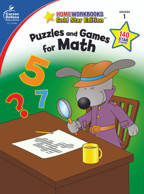 Puzzles and Games for Math, Grade 1 (Gold Star Edition) by Carson Dellosa Education, 9781604187915