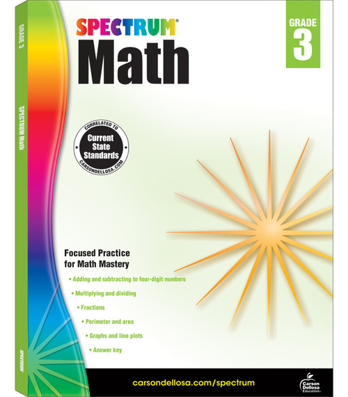 Spectrum Math Workbook, Grade 3 by Spectrum, 9781483808710