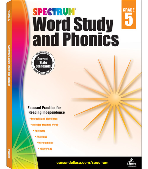 Spectrum Word Study and Phonics, Grade 5 by Spectrum, 9781483811864