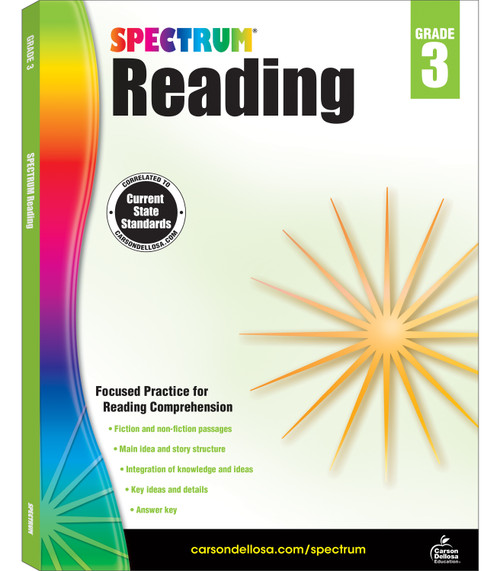 Spectrum Reading Workbook, Grade 3 by Spectrum, Carson Dellosa Education, 9781483812168