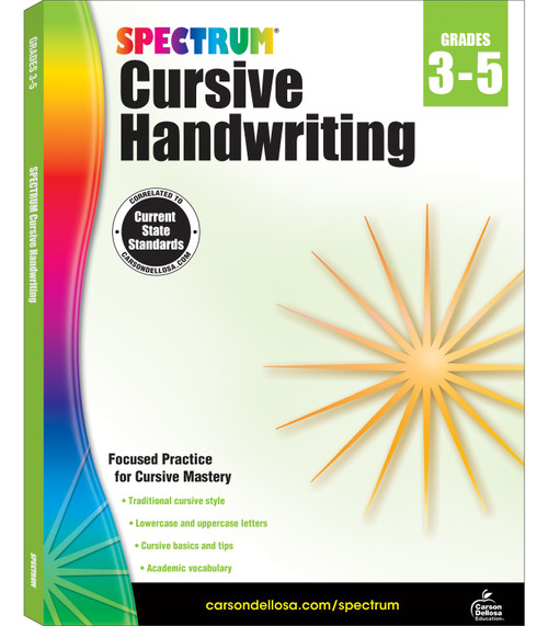 Spectrum Cursive Handwriting, Grades 3 - 5 by Spectrum, 9781483813813