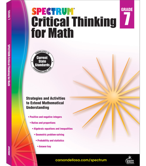 Spectrum Critical Thinking for Math, Grade 7 by Spectrum, 9781483835549