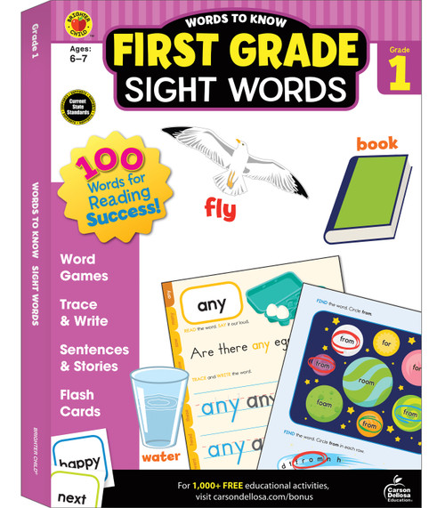 Words to Know Sight Words, Grade 1 by Brighter Child, Carson Dellosa Education, 9781483849331