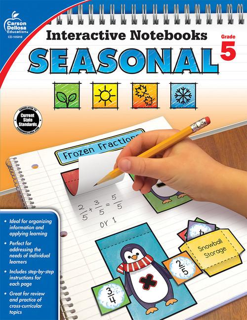 Interactive Notebooks Seasonal, Grade 5 by Carson Dellosa Education, Elise Craver, Christine Schwab, 9781483850290