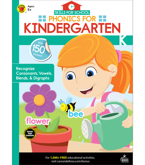 Skills for School Phonics for Kindergarten by Brighter Child, Carson Dellosa Education, 9781483853949