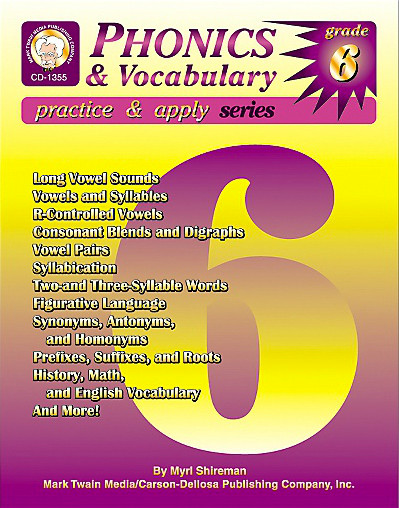 Phonics & Vocabulary Skills, Grade 6 by Myrl Shireman, 9781580371339