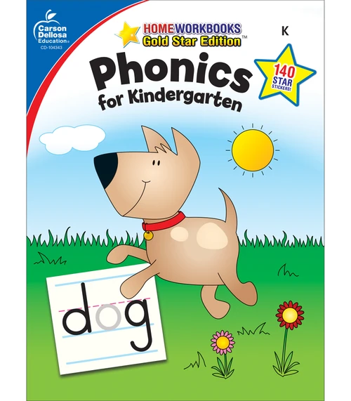 Phonics for Kindergarten, Grade K (Gold Star Edition) by Carson Dellosa Education, 9781604187748