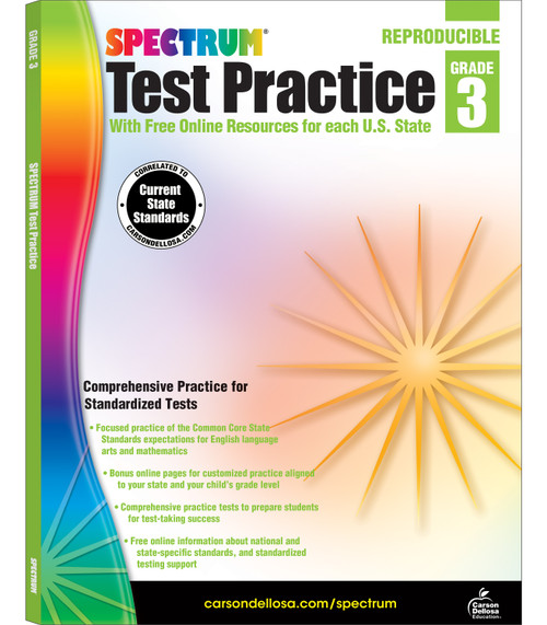 Spectrum Test Practice, Grade 3 by Spectrum, Carson Dellosa Education, 9781620575956