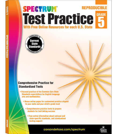 Spectrum Test Practice, Grade 5 by Spectrum, Carson Dellosa Education, 9781620575970