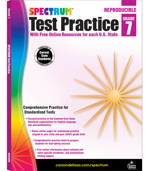 Spectrum Test Practice, Grade 7 by Spectrum, Carson Dellosa Education, 9781620575994