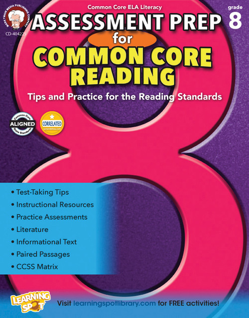 Assessment Prep for Common Core Reading, Grade 8 by Schyrlet Cameron, Suzanne Myers, 9781622235216