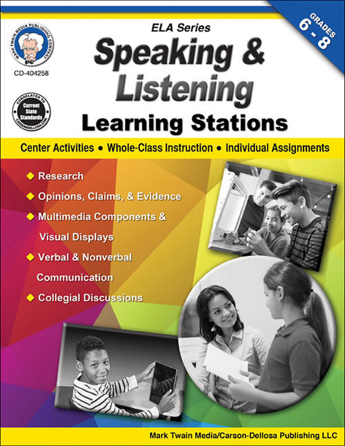 Speaking and Listening Learning Stations, Grades 6 - 8 by Schyrlet Cameron, Suzanne Myers, 9781622236374
